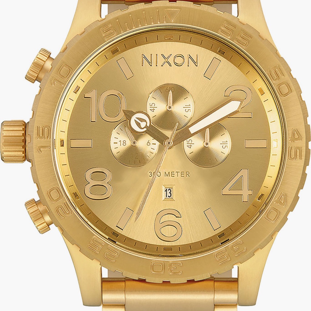 Nixon 51-30 Luxurious Gold-Tone Chronograph Bracelet Watch